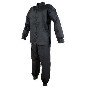 Tenue Kung-fu noire traditionnelle KF127100 SUR COMMANDE