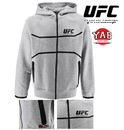 SWEAT SHIRT Gris  Zippé  UFC 